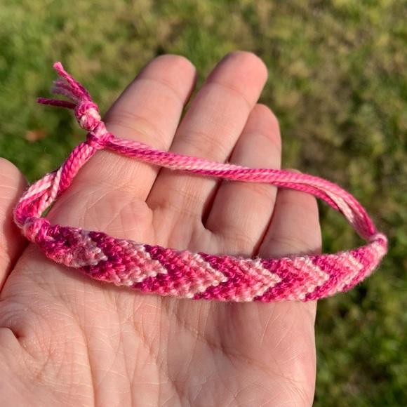 3 Woven Friendship Bracelets (Pink) - Picture 4 of 8